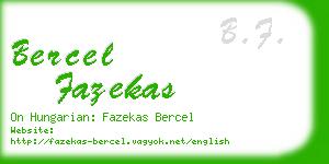 bercel fazekas business card